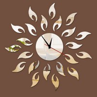 Élégante horloge fleur 